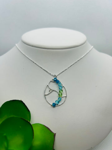 Teardrop Branch & Crystal Necklace