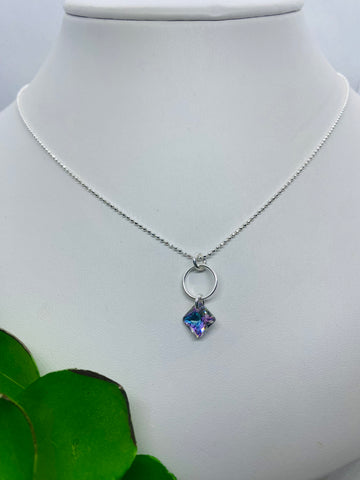 Diamond Shape Crystal Necklace