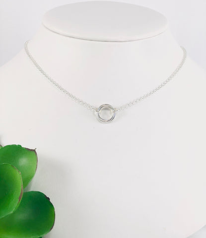 Entwined circle necklace