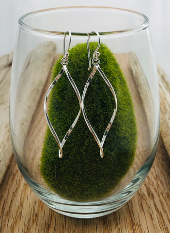 Open Leaf Sterling Silver Earrings