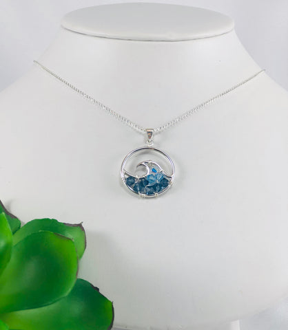 Wave & Crystal Necklace