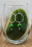 Circle & Gemstone Earrings